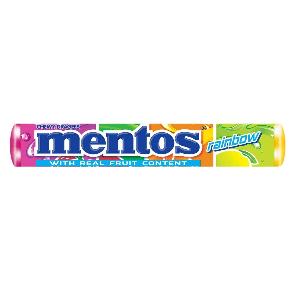 Mentos Rainbow Toffe With Fruit Content 28.6g